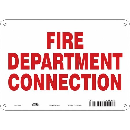 Safety Sign, 7 in Height, 10 in Width, Polyethylene, Vertical Rectangle, English MPN:469T57