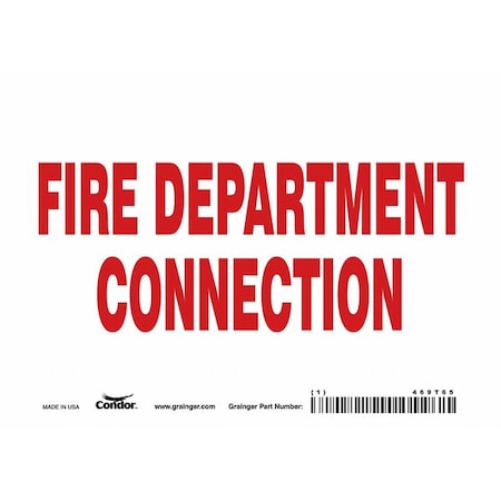 Safety Sign, 5 in Height, 7 in Width, Vinyl, Horizontal Rectangle, English MPN:469T65