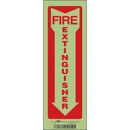 Safety Sign, 12 in Height, 4 in Width, Glow Vinyl, Horizontal Rectangle, English MPN:469V20