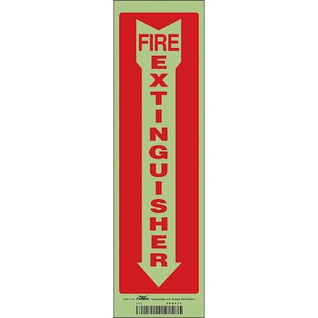 Safety Sign, 14 in Height, 4 in Width, Glow Vinyl, Horizontal Rectangle, English MPN:469V21