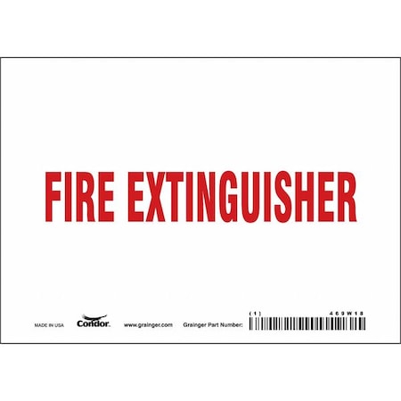 Safety Sign, 5 in Height, 7 in Width, Vinyl, Horizontal Rectangle, English MPN:469W18