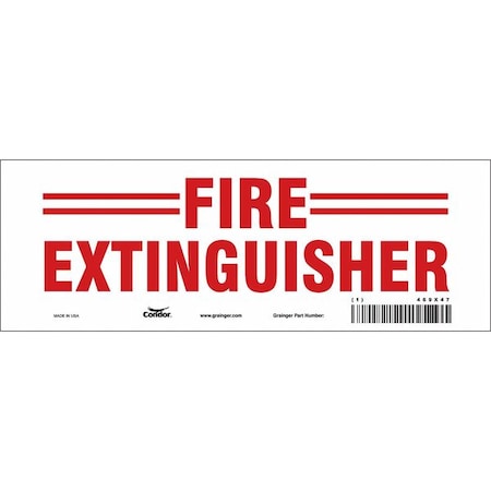 Safety Sign, 3 1/2 in x 10 in, Vinyl, PK10 MPN:469X47