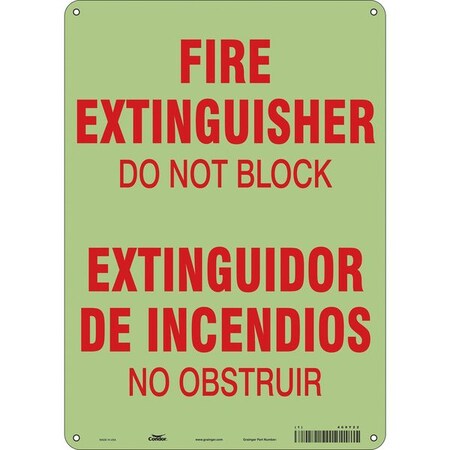 Safety Sign, 14 in Height, 10 in Width, Polyethylene, Vertical Rectangle, English, Spanish MPN:469Y22