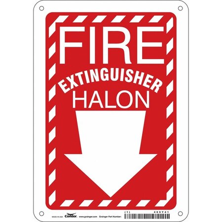 Safety Sign, 10 in Height, 7 in Width, Polyethylene, Horizontal Rectangle, English MPN:469Y41