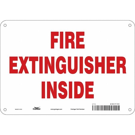 Safety Sign, 7 in Height, 10 in Width, Polyethylene, Vertical Rectangle, English MPN:469Y50