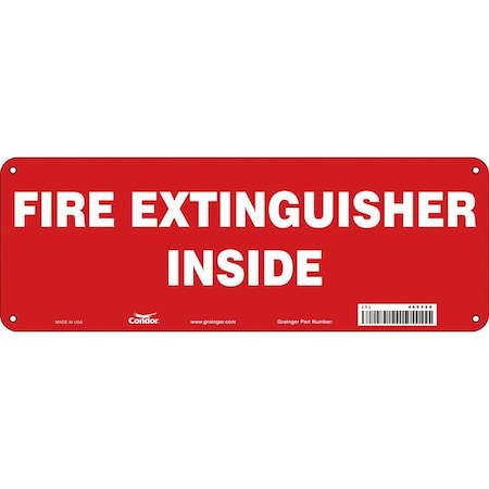 Safety Sign, 5 in Height, 14 in Width, Polyethylene, Vertical Rectangle, English MPN:469Y68