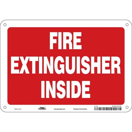 Safety Sign, 7 in Height, 10 in Width, Polyethylene, Vertical Rectangle, English MPN:469Y69