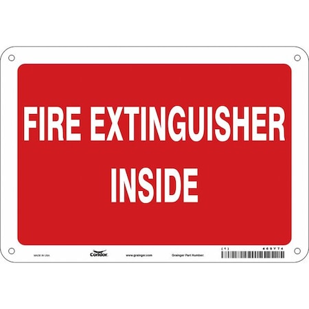 Safety Sign, 7 in Height, 10 in Width, Polyethylene, Vertical Rectangle, English MPN:469Y74