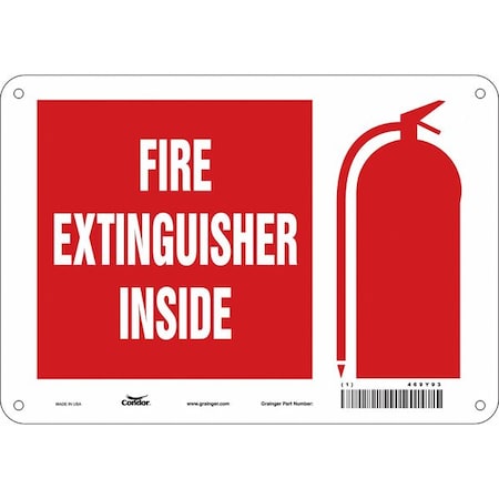 Safety Sign, 7 in Height, 10 in Width, Polyethylene, Vertical Rectangle, English MPN:469Y93