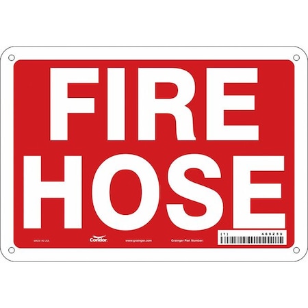 Safety Sign, 7 in Height, 10 in Width, Polyethylene, Vertical Rectangle, English MPN:469Z59