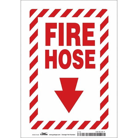 Safety Sign, 10 in Height, 7 in Width, Polyethylene, Horizontal Rectangle, English MPN:469Z67