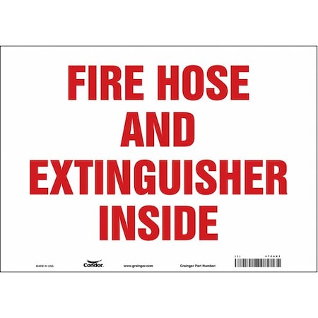 Safety Sign, 10 in Height, 14 in Width, Vinyl, Horizontal Rectangle, English MPN:470A01