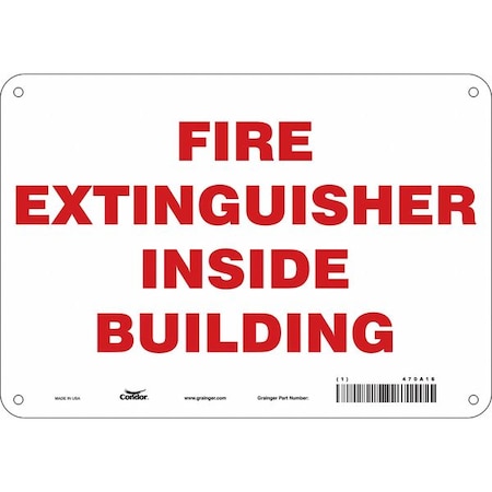 Safety Sign, 7 in Height, 10 in Width, Polyethylene, Vertical Rectangle, English MPN:470A16