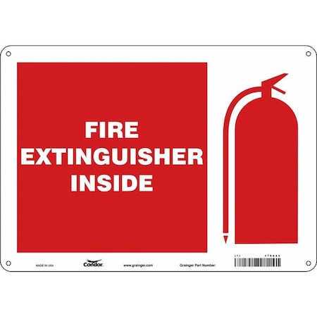 Safety Sign, 10 in Height, 14 in Width, Glow Vinyl, Horizontal Rectangle, English MPN:470A22
