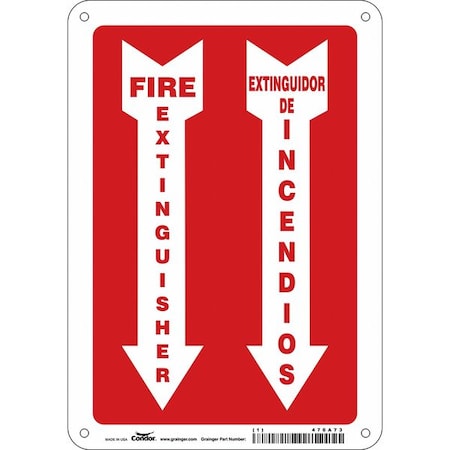 Safety Sign, 10 in Height, 7 in Width, Polyethylene, Horizontal Rectangle MPN:470A73