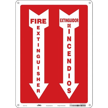 Safety Sign, 14 in Height, 10 in Width, Vinyl, Vertical Rectangle, English, Spanish MPN:470A76