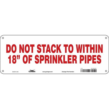 Safety Sign, 5 in Height, 14 in Width, Polyethylene, Vertical Rectangle, English MPN:470C05