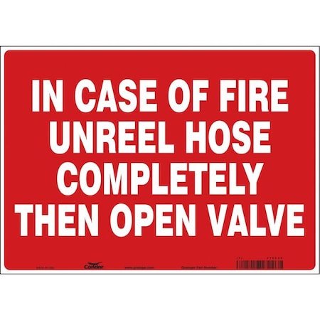 Safety Sign, 10 in Height, 14 in Width, Vinyl, Horizontal Rectangle, English MPN:470C25