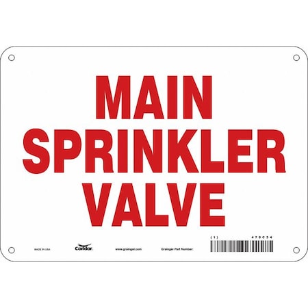 Safety Sign, 7 in Height, 10 in Width, Polyethylene, Vertical Rectangle, English MPN:470C34