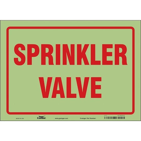 Sprinkler Valve, 14 in W x 10 in H, Horizontal Rectangle, Glow Vinyl, 470C63 MPN:470C63
