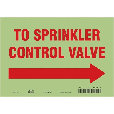 Safety Sign, 7 in Height, 10 in Width, Glow Vinyl, Vertical Rectangle, English MPN:470C91