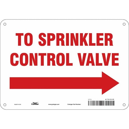 Safety Sign, 7 in Height, 10 in Width, Polyethylene, Vertical Rectangle, English MPN:470C95