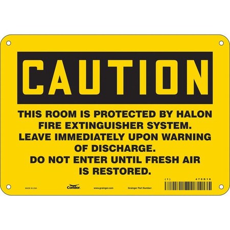 Safety Sign, 7 in Height, 10 in Width, Polyethylene, Vertical Rectangle, English MPN:470D18