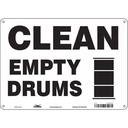 Safety Sign, 10 in Height, 14 in Width, Polyethylene, Horizontal Rectangle, English, 470D73 MPN:470D73