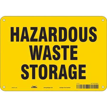 Safety Sign, 7 in Height, 10 in Width, Polyethylene, Vertical Rectangle, English, 470D84 MPN:470D84