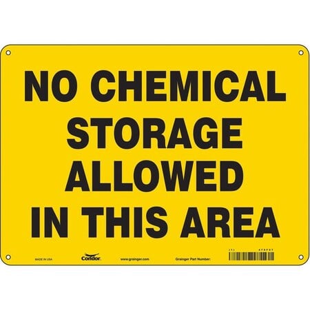 Safety Sign, 10 in Height, 14 in Width, Polyethylene, Horizontal Rectangle, English, 470F07 MPN:470F07