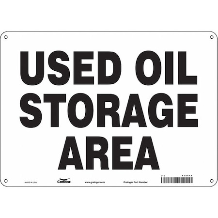 Safety Sign, 10 in Height, 14 in Width, Polyethylene, Horizontal Rectangle, English, 470F14 MPN:470F14