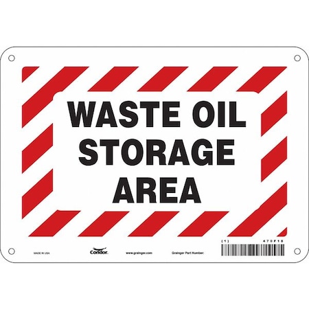 Safety Sign, 7 in Height, 10 in Width, Polyethylene, Vertical Rectangle, English, 470F18 MPN:470F18