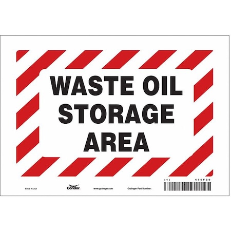 Safety Sign, 7 in Height, 10 in Width, Vinyl, Vertical Rectangle, English, 470F20 MPN:470F20
