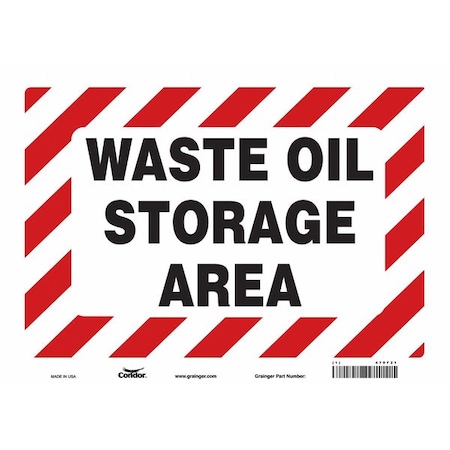 Safety Sign, 10 in Height, 14 in Width, Vinyl, Horizontal Rectangle, English, 470F21 MPN:470F21