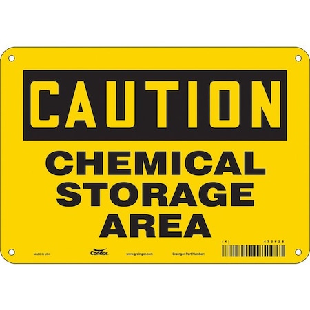 Safety Sign, 7 in Height, 10 in Width, Polyethylene, Vertical Rectangle, English, 470F25 MPN:470F25