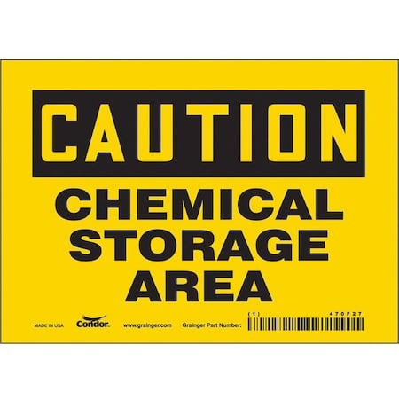 Safety Sign, 5 in Height, 7 in Width, Vinyl, Horizontal Rectangle, English, 470F27 MPN:470F27