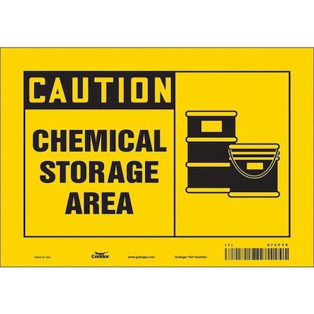 Safety Sign, 7 in Height, 10 in Width, Vinyl, Vertical Rectangle, English, 470F36 MPN:470F36