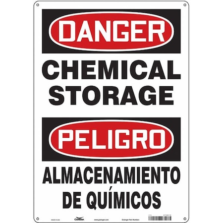 Safety Sign, 20 in H, 14 in W, Vertical Rectangle, English, Spanish, 470G12 MPN:470G12