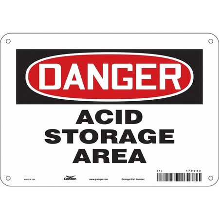 Safety Sign, 7 in Height, 10 in Width, Aluminum, Vertical Rectangle, English, 470G83 MPN:470G83