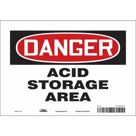 Safety Sign, 7 in Height, 10 in Width, Vinyl, Vertical Rectangle, English, 470G87 MPN:470G87