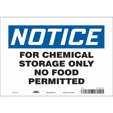 Safety Sign, 7 in Height, 10 in Width, Vinyl, Vertical Rectangle, English, 470H14 MPN:470H14