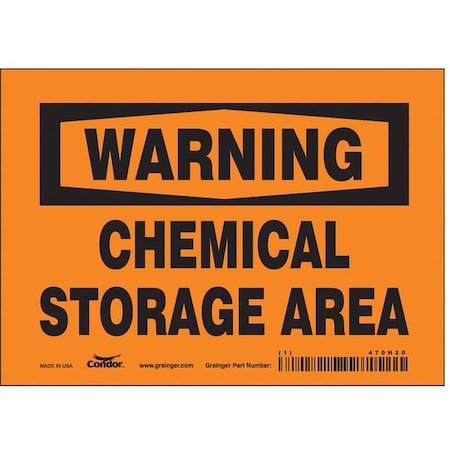 Safety Sign, 5 in Height, 7 in Width, Vinyl, Horizontal Rectangle, English, 470H20 MPN:470H20