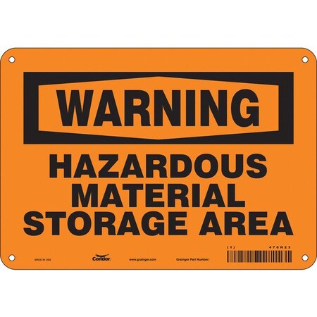 Safety Sign, 7 in Height, 10 in Width, Aluminum, Vertical Rectangle, English, 470H23 MPN:470H23