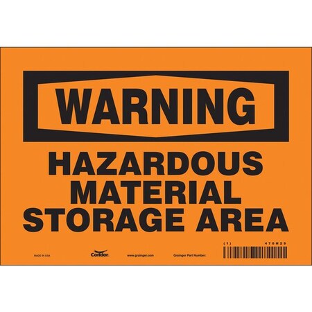 Safety Sign, 7 in Height, 10 in Width, Vinyl, Vertical Rectangle, English, 470H29 MPN:470H29