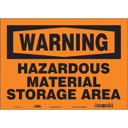 Safety Sign, 10 in Height, 14 in Width, Vinyl, Horizontal Rectangle, English, 470H30 MPN:470H30