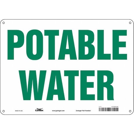 Potable Water, 14 in W x 10 in H, Horizontal Rectangle, Polyethylene, 470H40 MPN:470H40