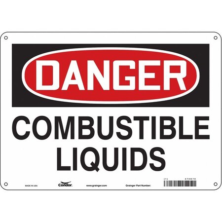 Safety Sign, 10 in Height, 14 in Width, Polyethylene, Horizontal Rectangle, English, 470K78 MPN:470K78