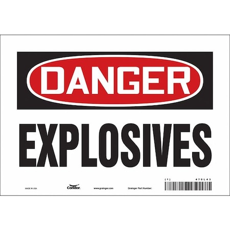 Safety Sign, 7 in Height, 10 in Width, Vinyl, Vertical Rectangle, English, 470L43 MPN:470L43