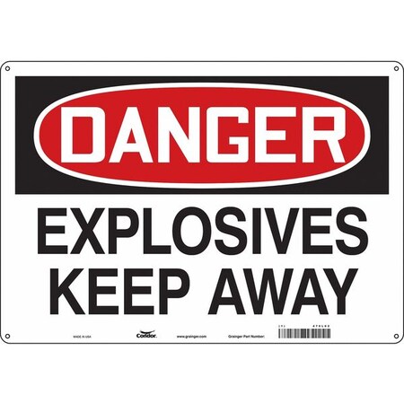 Safety Sign, 14 in H, 20 in W, Horizontal Rectangle, English, 470L62 MPN:470L62