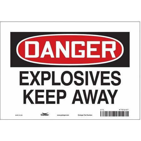 Safety Sign, 7 in Height, 10 in Width, Vinyl, Vertical Rectangle, English, 470L67 MPN:470L67